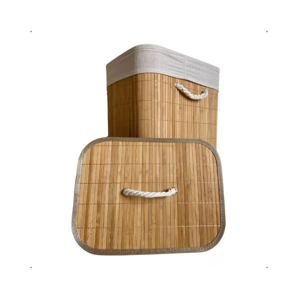 Organizador de Roupas Sujas em Bambu Grande Premium
