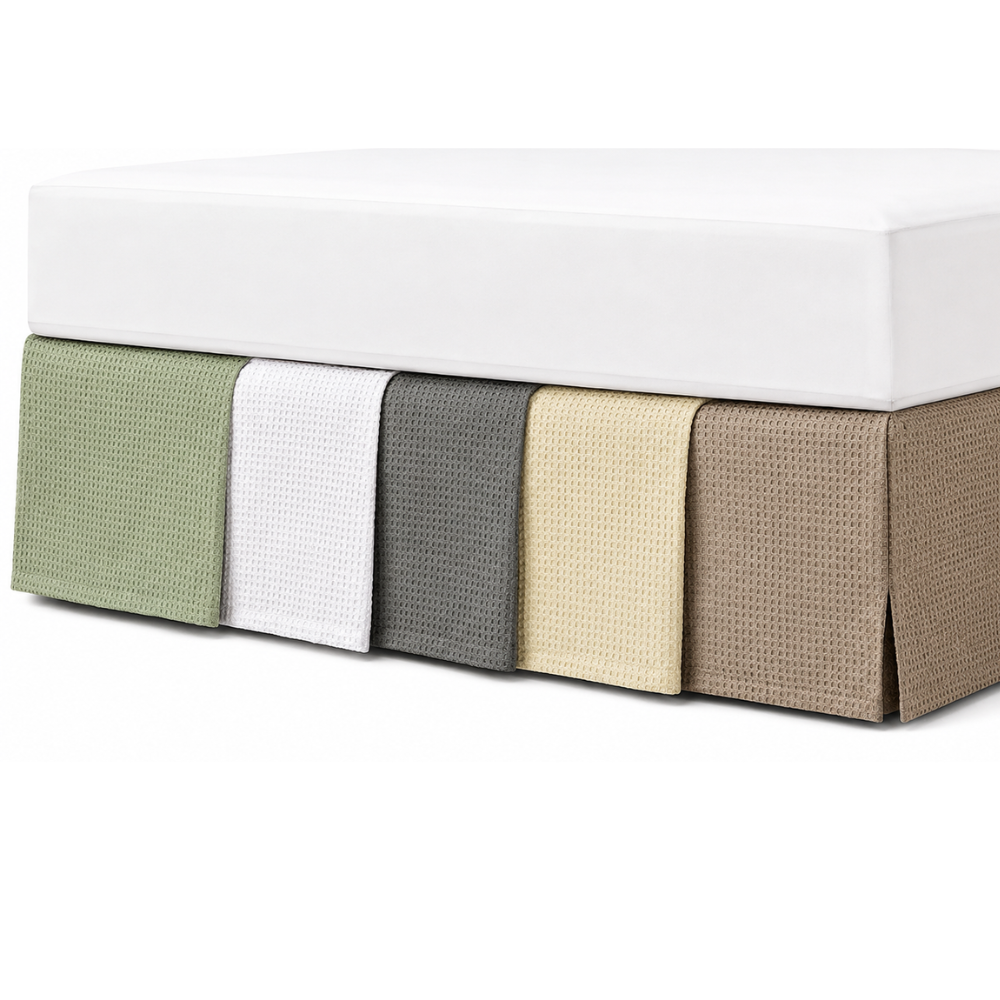 Kit com 5 Saias para Cama Box King 198x203x36cm – Acabamento Elegante para Hotelaria e Uso Residencial