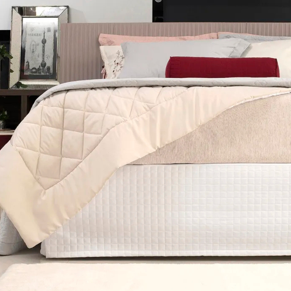 Saia para Cama Box Solteiro King Matelada – Acabamento Elegante, Fácil de Instalar e Lavável