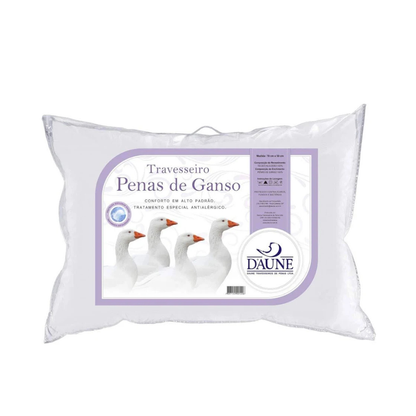Travesseiro Premium Penas de Ganso Daune-Antialérgico
