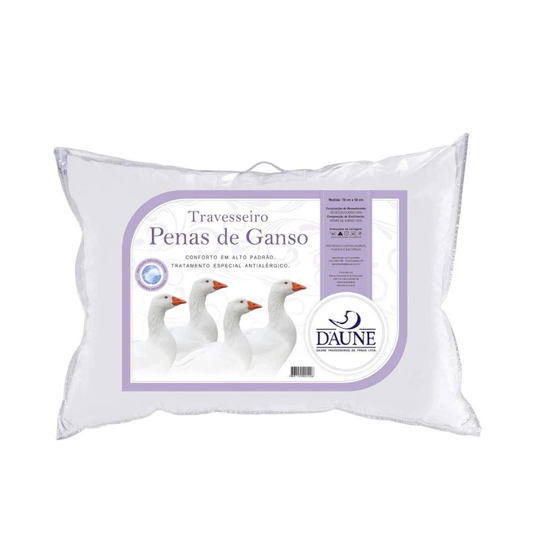 Travesseiro Premium Penas de Ganso Daune-Antialérgico