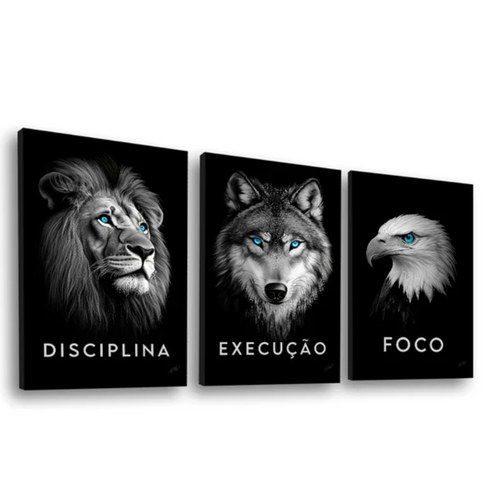 Kit Quadros Disciplina Execução Foco