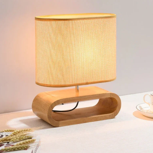Luminária de Mesa Nórdica Premium em Madeira