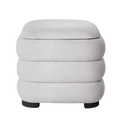 Puff Baú Bouclé Valle Natural Premium