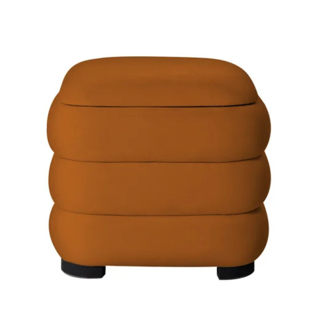 Puff Baú Bouclé Valle Natural Premium