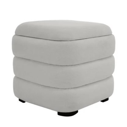 Puff Baú Bouclé Valle Natural Premium