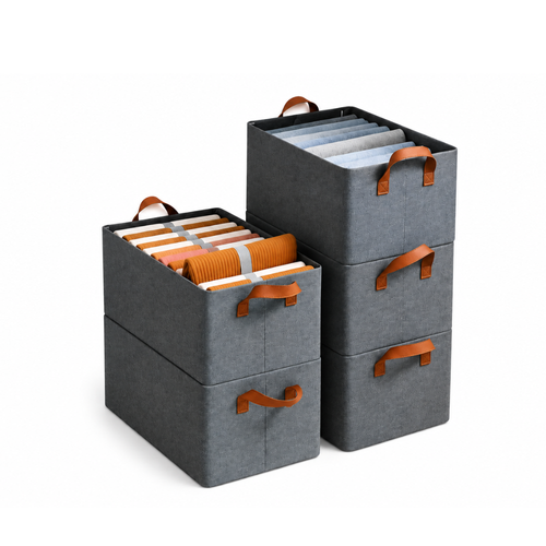Kit 5 Organizador de Guarda-Roupa Dobrável Oxford Premium