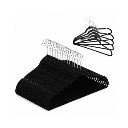 Kit Cabide 50 Cabides de Veludo Adulto - 42 cm