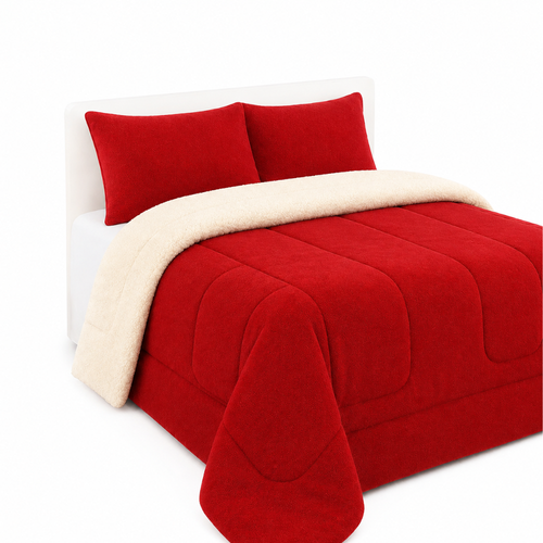 Cobertor Sherpa Casal Queen Dupla Face – Edredom Macio, Quente e Confortável para Inverno