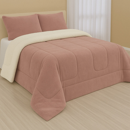 Cobertor Sherpa Casal Queen Dupla Face – Edredom Macio, Quente e Confortável para Inverno
