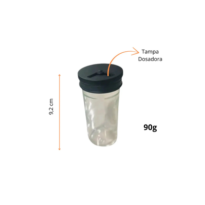 Porta Temperos Giratório com 12 Potes de Vidro – Organizador de Condimentos Preto para Cozinha