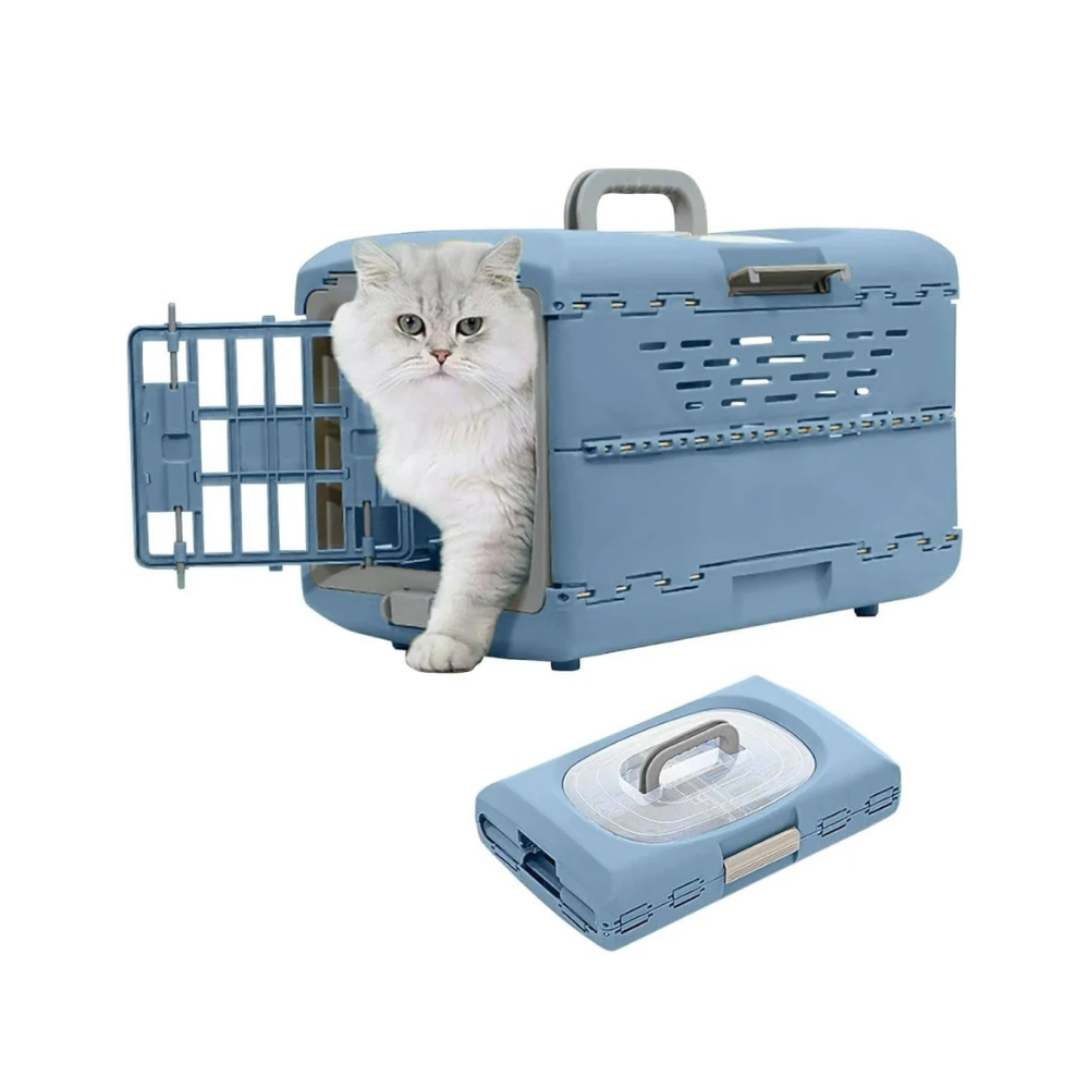 Caixa de Transporte Dobrável para Cães e Gatos – Bolsa Pet Portátil, Confortável e Fácil de Guardar