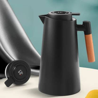 Garrafa Térmica com Termômetro Digital 500ml em Inox para Café e Chá – Display LED e Tampa com