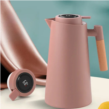 Garrafa Térmica com Termômetro Digital 500ml em Inox para Café e Chá – Display LED e Tampa com