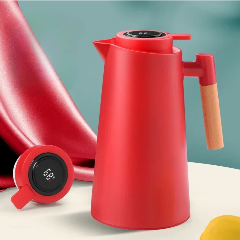 Garrafa Térmica com Termômetro Digital 500ml em Inox para Café e Chá – Display LED e Tampa com
