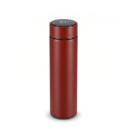 Garrafa Térmica Inteligente 500ml com Display de Temperatura LED – Inox a Vácuo para Bebidas Quentes e Geladas