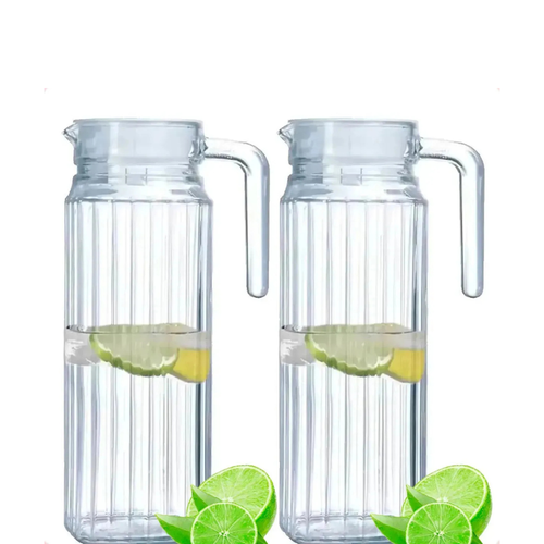 Kit 2 Jarras de Vidro 1 Litro com Tampa