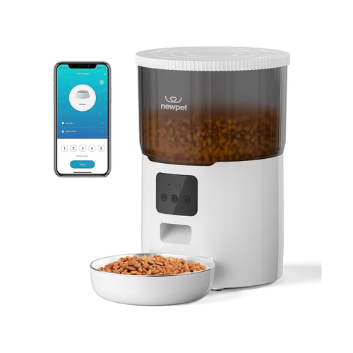 Alimentador Automático Wi-Fi 4L para Cães e Gatos com Porções Programáveis – Controle pelo Aplicativo Bivolt