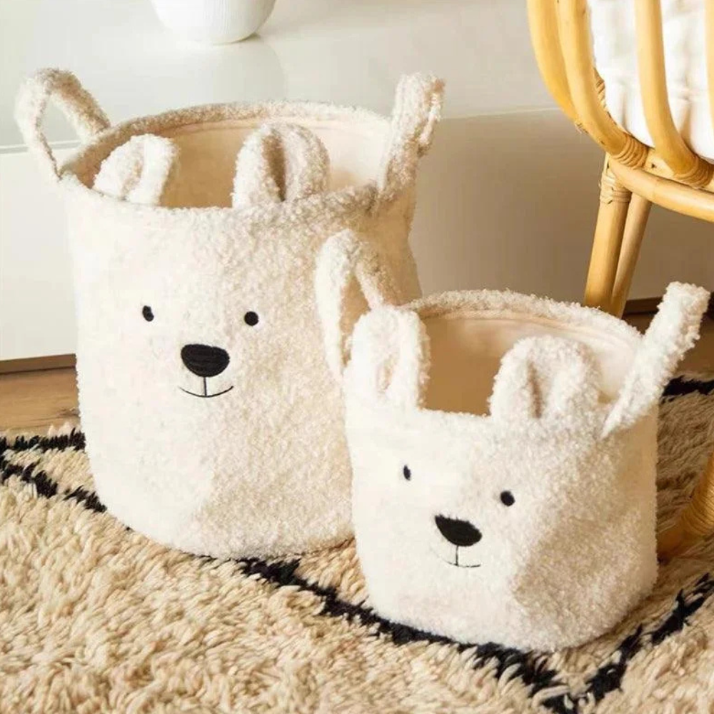 Cesta Organizadora Infantil em Sherpa Macio – Cesto Decorativo para Brinquedos, Roupas e Acessórios