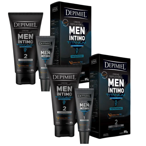 Kit 2 Cremes Depilatório Men Masculino Íntimo Homem Depimiel