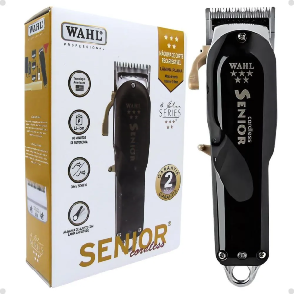 Máquina de Corte Recarregável Wahl Senior Cordless Bivolt