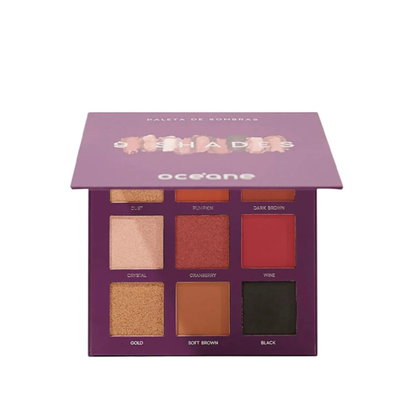 Océane Purple 9 Shades - Paleta de Sombras 25g