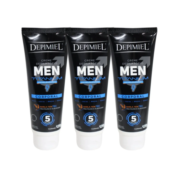 Kit 3 Creme Depilatória Men Corporal Masculino Depimiel