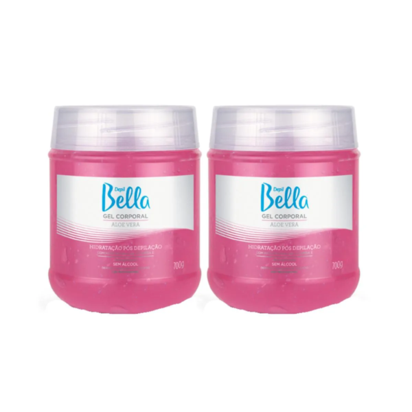 Kit 2 Gel Pós Depilação Corpo Hidrata Aloe Vera Depil Bella
