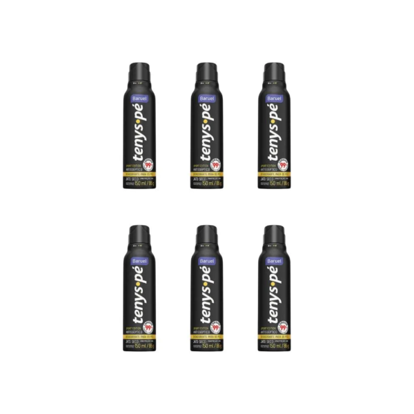 Talco Pes Tenys Pe Baruel Aerossol 150ml Seco Sport - 6un