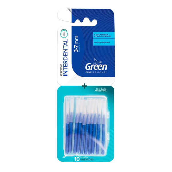 Escova Interdental Cônica 3-7mm - 10 unidades - Green