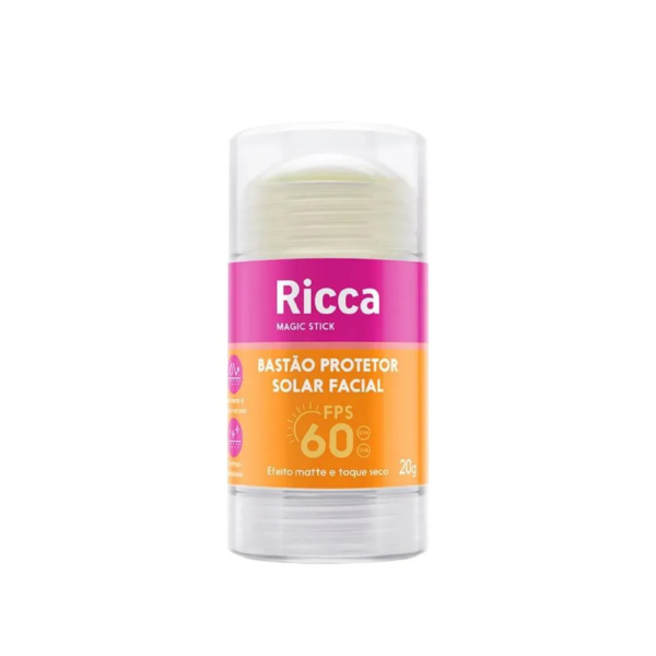 Bastão Protetor Solar Facial Fps60 Efeito Matte 20g Ricca