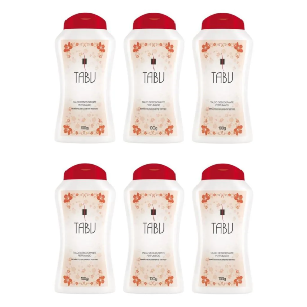 Talco Tabu 100g Tradicional - Kit C / 6un
