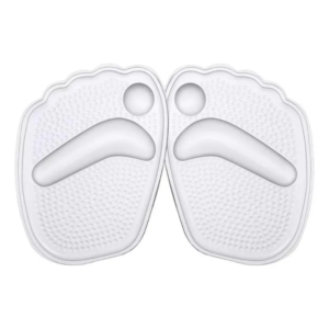 Par Palmilha Ortopédica Protetor Para Pés Almofadas Silicone Sapato Branco