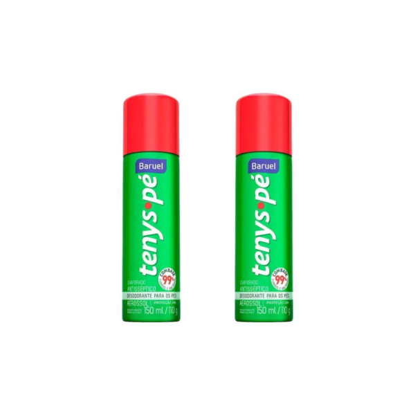 Talco Pes Tenys Pe Baruel Aerossol 150ml Canforado - Kit C / 2un