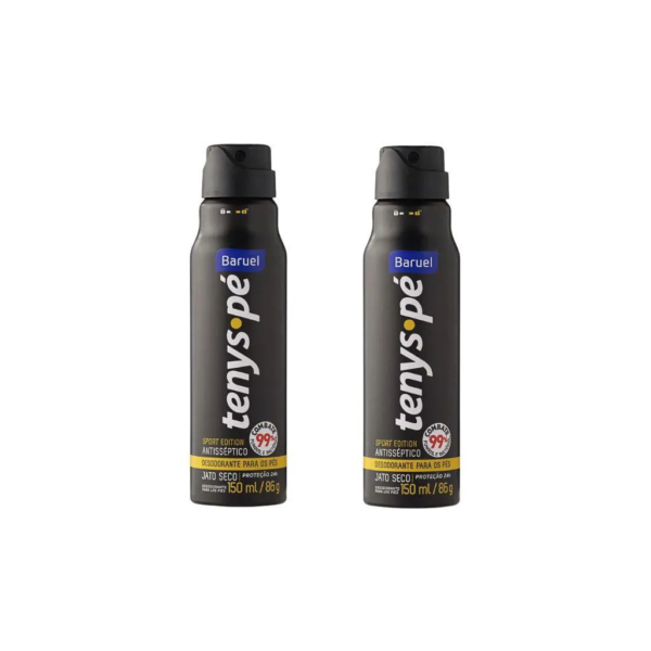 Talco Pes Tenys Pe Baruel Aerossol 150ml Seco Sport - Kit 2un