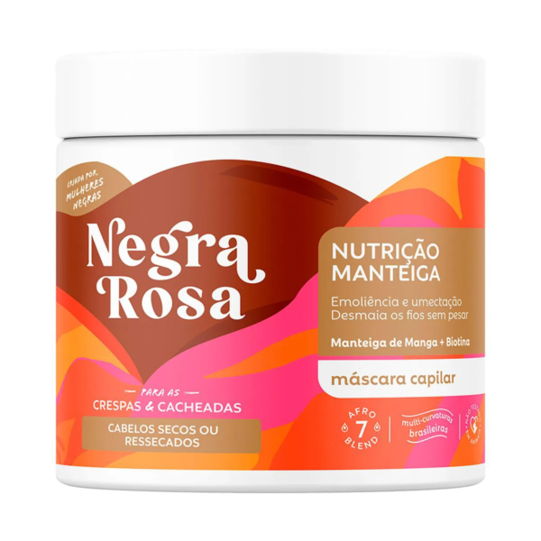 Máscara Capilar de Nutrição Negra Rosa Manteiga 500g