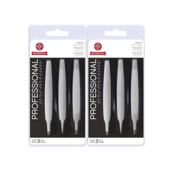Kit 6 Pinças de Sobrancelha Bc-394 Profissional Aço Mundial