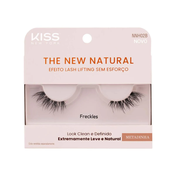 Cílios Postiços Kiss NY The New Natural Metadinha Freckles 1 par
