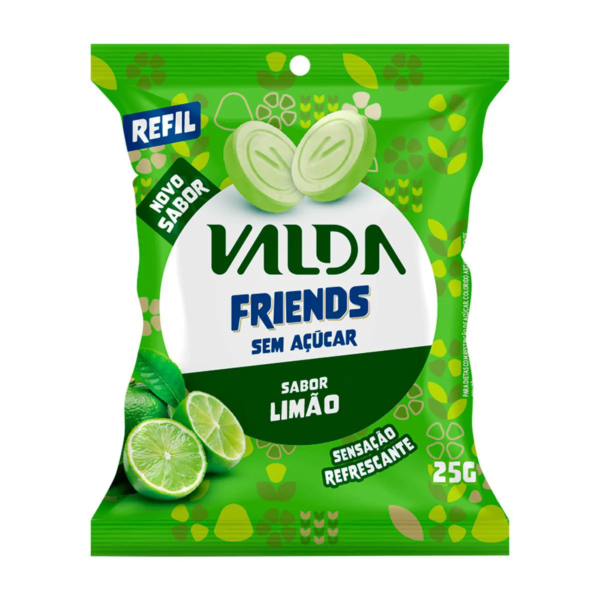 Pastilhas Valda Friends Limão Sem Açúcar 25g