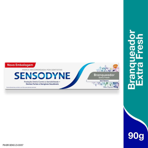 Creme Dental Sensodyne Branqueador Extra Fresh Antitártaro 90g