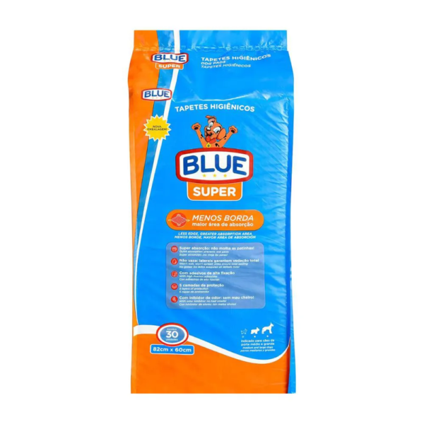 Tapete Higiênico Blue Super C/30 - 82cm X 60cm