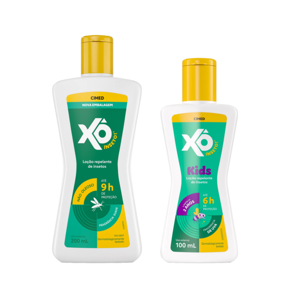 Kit Xô Inseto Repelente de Insetos Loção 200ml + Repelente Infantil Kids Loção Deet 100ml
