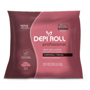 Cera Depilatória em Blocos Depiroll - Cera Quente em Blocos Rosa 500g