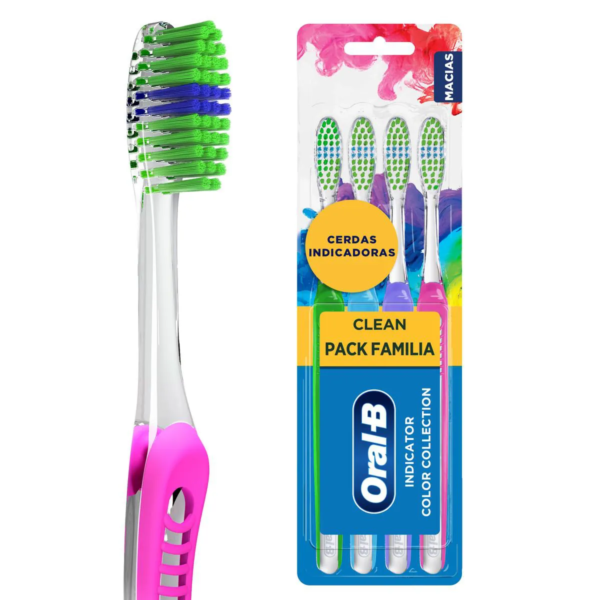 Escova de Dente Oral-B Indicator Color Collection 4 unidades