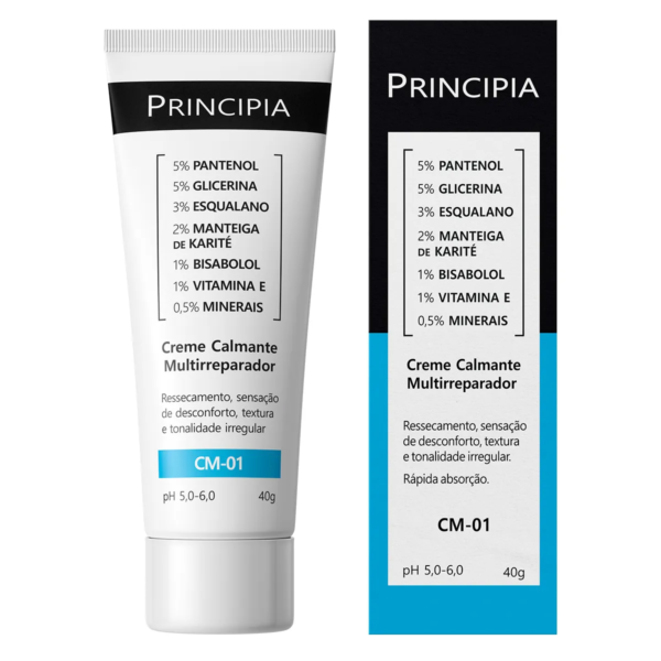 Creme Calmante Multirreparador Principia Skincare CM-01 17,5% Mix de Ativos 40g
