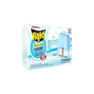 Pack Repelente Elétrico Líquido Raid 45 Noites Family + Refil 32,9Ml