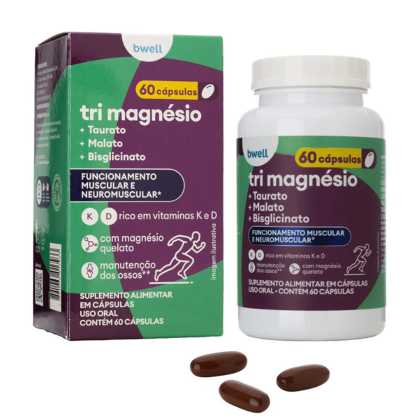 Tri Magnésio Bwell 60 cápsulas