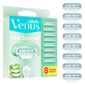 Carga para Aparelho de Depilar Gillette Venus Pele Sensível 8 unidades