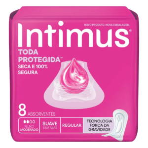 Absorvente Intimus Toda Protegida Cobertura Suave Sem Abas com 8 unidades