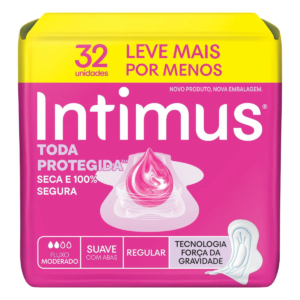 Absorvente Intimus Toda Protegida Cobertura Suave Com Abas com 32 unidades